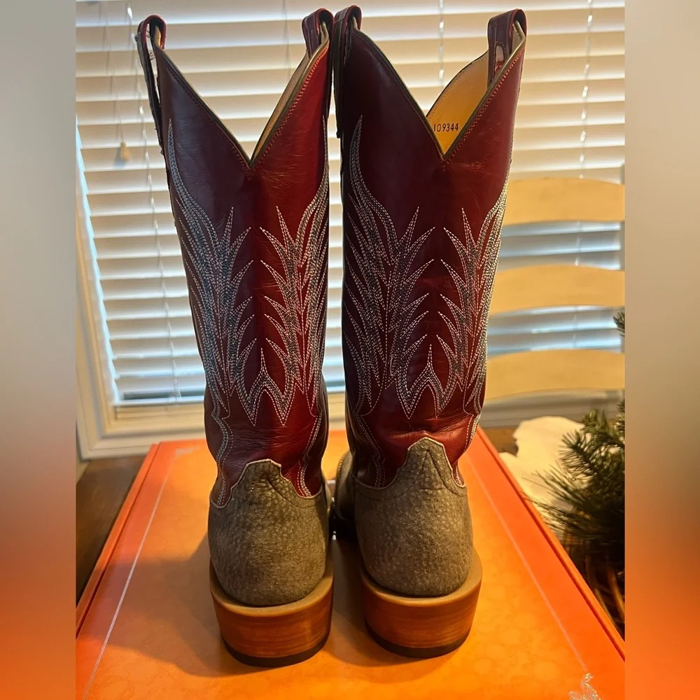 Rios of Mercedes Red and Gray Women's Boots - Picture 5 of 8